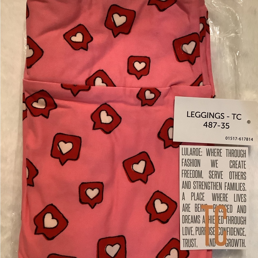 LuLaRoe TC Heart Leggings